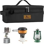 Camp Cooking Utensils,Protective Dirt-Resistant Waterproof Cookware Bag with Pockets Camping Organizer - Portable Utensils Storage with Handle for Picnic Camping Barbecue Traveling Helves