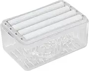 Soap Dish with Rollers, Soap Dish with Drain | Dripping Foam Soap Holder, Multipurpose Soap Holder for Hand Washing, Portable Soap Box