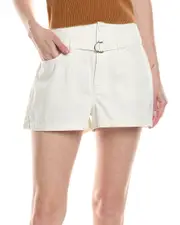 7 For All Mankind Belted Linen-Blend Linen Ostuni Short