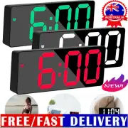 LED Digital Clock Mirror Display Snooze Alarm Temperature Time Table Desk Decor!