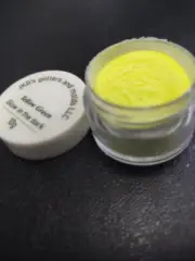 Bulk lot of 94 jars Yellow Green Glow in the Dark Mica Powder 10 grams in a jar
