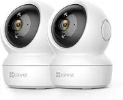EZVIZ Security Camera,1080P HD Indoor WiFi Camera, Pan/Tilt 360° Home Surveillance IP Camera, Baby/Pet Monitor, Smart Tracking, Motion Detection, Night Vision, 2-Way Audio, Works with Alexa (C6N 2PK)