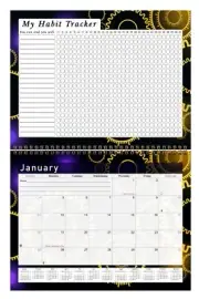 2026 Monthly Desktop/Wall Calendar/Planner - Habit Tracker - (Edition #09)
