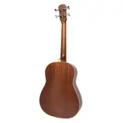 Timberidge '4 Series' Cedar Solid Top Acoustic-Electric Bass Travel Guitar with Gig Bag (Natural Satin)