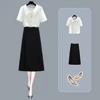 在飛比找ETMall東森購物網優惠-正式場合教師面試黑裙職業套裝