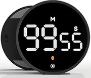 Eshome Digital Kitchen Timers, Visual Timer Large LED Display Magnetic Countdown Countup Volume Adjustable for Cooking Baking Teaching, Classroom Must Have (Black Body)