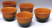 TOKYO MATCHA SELECTION - Vermilion - Tokoname Pottery Tea Cup : 5chawan - Japanese casual ceramic [Standard ship by EMS: with Tracking & Insurance]