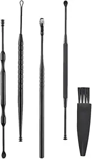 1Set Ear Wax Removal Tool Double Head Rotating Ear Cleaner Safe Hygienic Ear Kit for Family Use Smooth Polished Ear Wax Cleaners