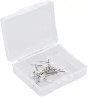 Float Bait Needles 20Pcs White Fishing Lures for Carp Ronnie Rig Gear with Barbed Hooks and Storage Box 15mm