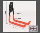 WALL HOOK Garage 13cm Plastic Coated Metal Wall fitting Strong Storage Tidy NEW