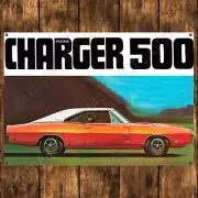 200MM x 285MM ALUMINIUM SIGN - 1970 DODGE CHARGER 500