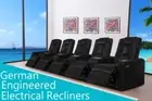 5 Seater Electric Recliner Lounge Leather Home Theatre Media Room Cinema Chairs