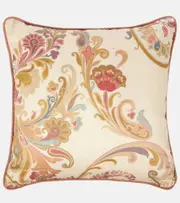 [Etro] Etro Kentia embroidered cushion One Size white