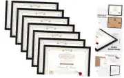 8.5x11 Black Picture Frames Set of 8, Certificate 8.5 by 11 Photo Frames Bulk