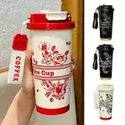 Stainless Steel Thermal Cup 500ml Coffee Mug Fashion Straw Cup for Travel