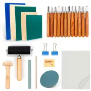 DIY Rubber Stamp Making Kit Block Printing Starter Tool for Craft Stamp Carving