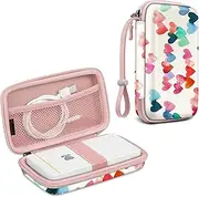 Fintie Protective Case for Kodak Step/Mini 2 HD/PRINTOMATIC/Kodak Smile Camera & Printer - Shockproof Hard Shell Carrying Case with Inner Pocket, Raining Hearts