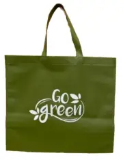 Large Non-Woven "Go Green" Reusable Tote Bags.
