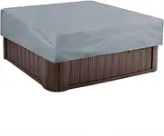 Swimming Pools Square Hot Tub Cover, Waterproof Anti-UV Dustproof Outdoor SPA Covers Protector Patio Furniture Slipcover Pool Accessories(Gray,210x210x30cm)