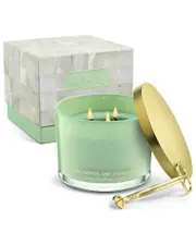 Lovery Eucalyptus & Spearmint Home Candle Gift Set & Wax Trimmer
