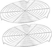 MAGICLULU 2Pcs Round Baking Rack Capacity Cooling Rack for Cookies Cakes Bread Dishwasher Safe Easy to Clean for Baking Enthusiasts