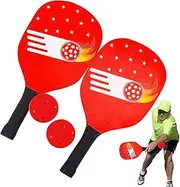 Pickle Ball Paddles,Table Tennis Rackets for Adults - High-Performance Kit with 2 Paddles & 4 Balls, Compact Storage Case for Beginners