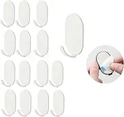 15PCS Sticky Outdoor Hooks, Self Adhesive Hook，Heavy Duty Wall Hooks， Heavy Duty Sticky Towel Hooks for Bathroom Kitchen Door, Wall Mounted Stick on Hook for Coat Towels Keys Robe