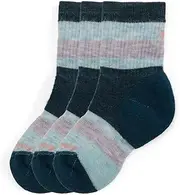 [Smartwool] Hike Full Cushion Striped Crew Socks 3-Pack (Toddler/Little Kid/Big Kid) Twilight Blue SM (9 Toddler - 11.5 Little Kid)
