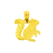 14K Gold Silhouette Squirrel Charm
