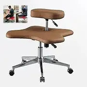 YUGXTH Kneeling Office Chair, Ergonomic Posture Chair, Home Office Desk Chair with Brake Casters, Height Adjustable Cross Legged Chair, Meditation Chair, for Office, Home and Yoga Enthusiasts (Color