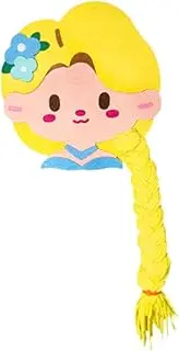 Hair Braiding DIY Materials Felt Busy Board DIY Kit Hand Eye Coordination Sensory Toys Early Learning for Age 3 4 5 6 Years, Yellow