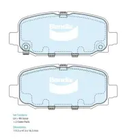Bendix Rear Brake Pad Set for Jeep Compass MP,MV,M6,M7 2.4L EDD, ED6 Petrol 2017 (for: Jeep)
