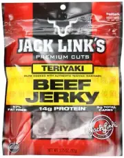 Jack Link's Beef Jerky, Teriyaki, 3.25-Ounce Bags (Pack of 4)