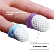 Sewing Thimbles Silicone Finger Tips Anti-slip Finger Cover Hollowed Protect_$d