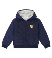 [Moschino Kids] Moschino Kids Teddy Bear quilted jacket Y 14 blue