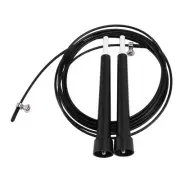 Long Jump Rope Adjustable Speed Black Wire Rope For Sports Training T4G94357