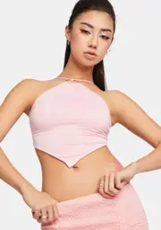 Look My Way Halter Scarf Top