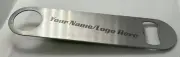 Custom Flat Bottle Opener Silver or Black with your logo! Bartender Great Gift