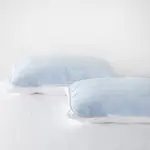 【HOLA】 SNOW TOUCH 涼感保潔墊枕用2入-素色藍