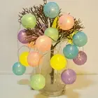 3m 20LED Cotton Ball String Lights Christmas Fairy Tale Lamp Wedding Party Decor