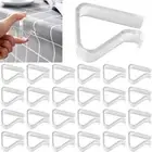 24 Pieces Transparent Clear Tablecloth Clips, Plastic Table Cloth Clips，Windproo