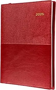 Collins Vanessa - A6 Week to View Calendar Year Diary/Planner - 2025 Red
