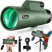 Monocular Telescope Bak4 Prism Hunting Camping Tripod Hand Strap Adapter 12x50"