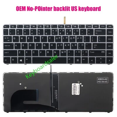 Backlit US Keyboard For HP EliteBook 840 G3 745 G3 840 G4 745 G4/ZBook 14u G4