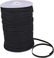 DOITOOL 1Roll Elastic Belt for Clothing Accessories Wide Black Stretch Band for Sewing Trousers DIY Projects Durable Material