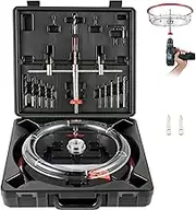 VEVOR Adjustable Hole Saw Cutter Kit, 1-5/8" to 8" (40-200 mm), Two Replaceable Pilot Drill Bits, Twin Blade Recessed Hole Saw with PC Dust Shield, for Recessed Lights, Ceiling Speakers, Vent Holes
