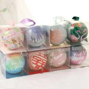 6個裝 歐式結婚喜糖盒圓球形馬口鐵包裝婚禮聖誕新年糖果盒