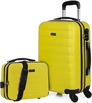 [ITACA] Lightweight Suitcase Set ABS Travel Suitcase Set for air Travel - Durable Hard Shell case Set - Combination Lock - Robust and Lightweight 71250B