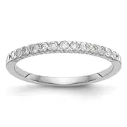 0.26ct. CZ Solid Real 14K White Gold Wedding Band Ring