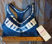Maidenform Small Girls' Seamfree Sports Bra - Blue Tie-dyed S&L